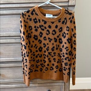 Old Navy Animal Print Sweater - Brown and Black